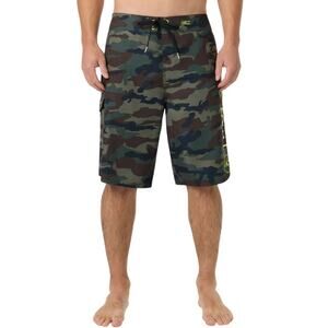 O'NEILL Mens Santa Cruz Printed 21" Boardshorts 38 Camo Drawstring NWT